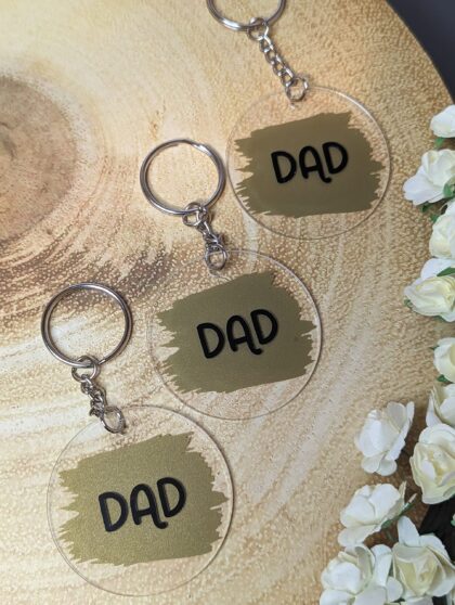 Black and Gold 'Dad' Key Chain