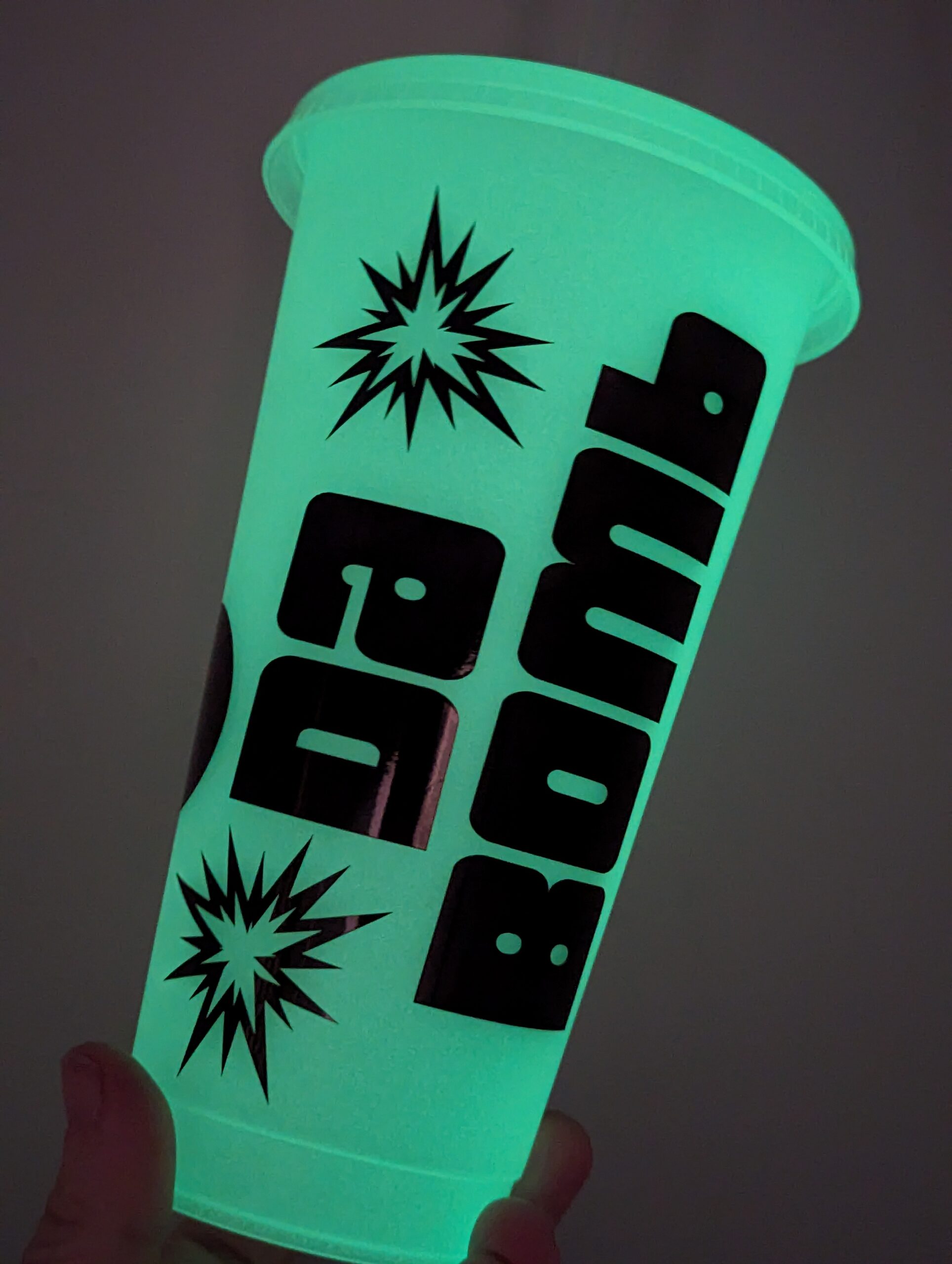 Glow In The Dark Personalised 24oz Cold Cup - Image 7