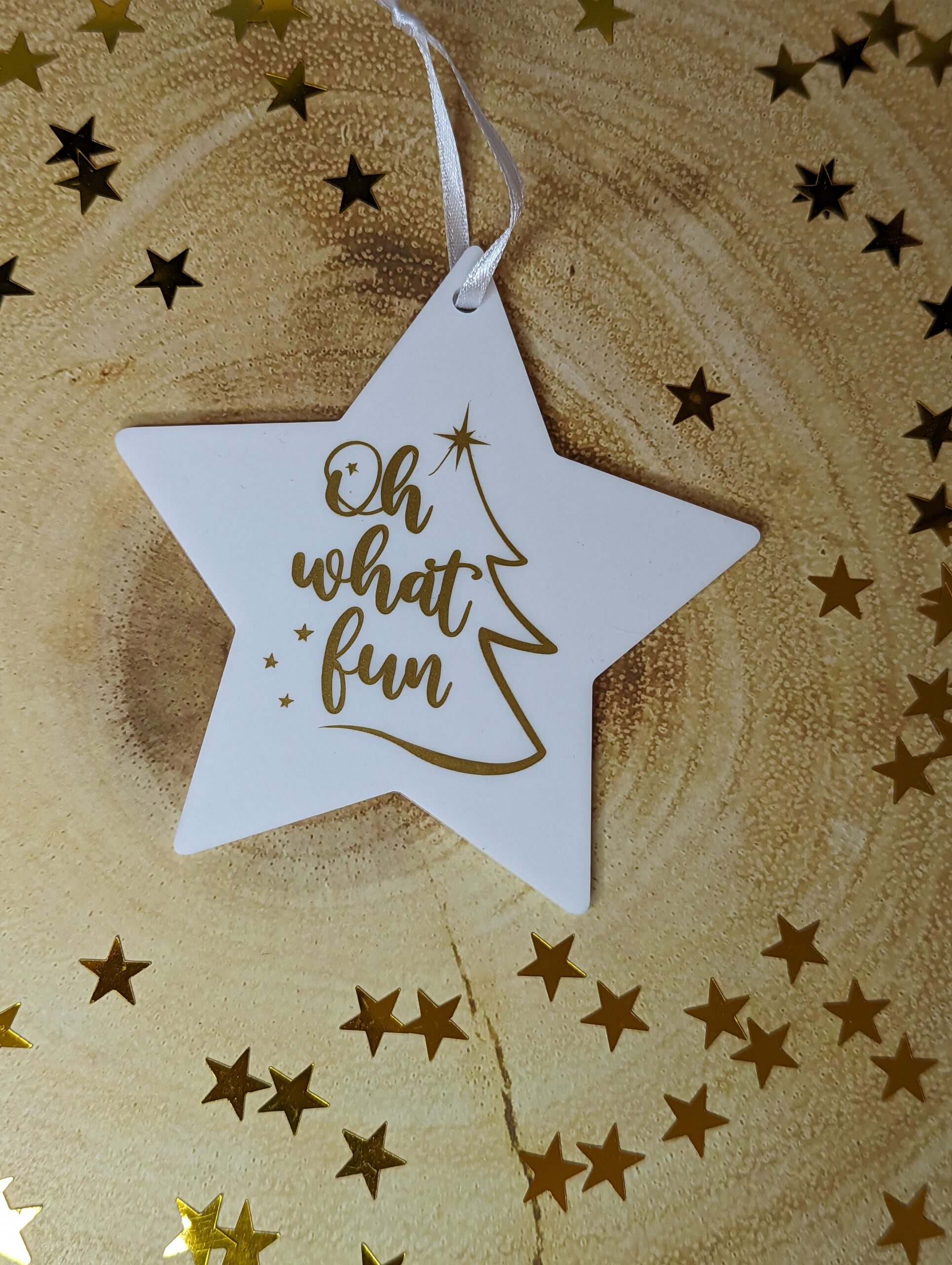 'Oh What Fun' Star Bauble - Image 2
