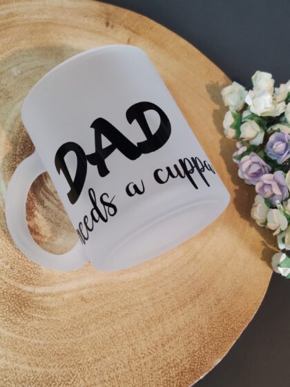 Dad Needs A Cuppa Frosted Mug