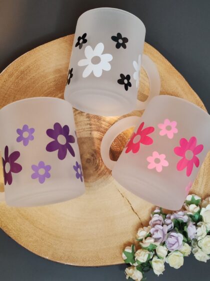 Flower Frosted Mug