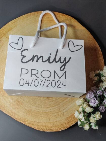 Personalised Prom Paper Gift Bags With Rope Handle