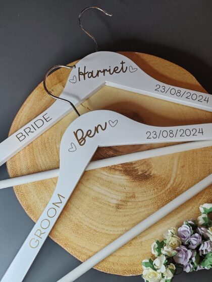 Personalised Wedding Wooden Hanger