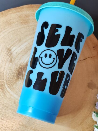 Self Love Club Blue Colour Changing 24 oz Cold Cup